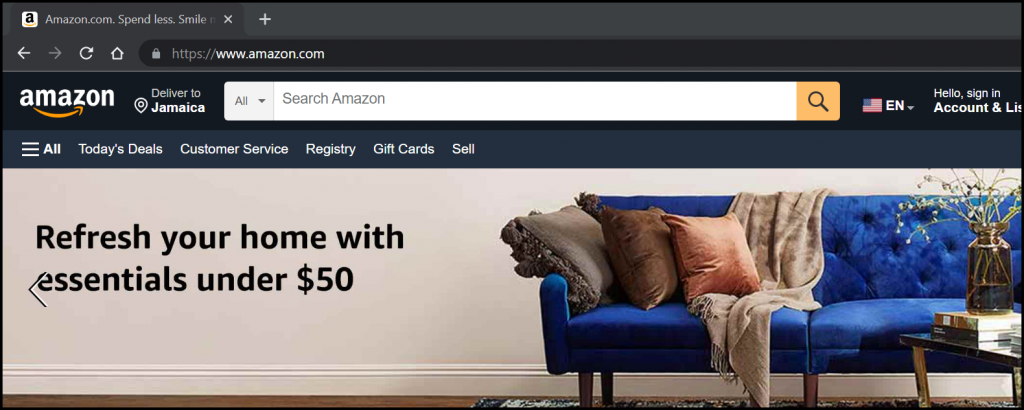 Image: Amazon Homepage