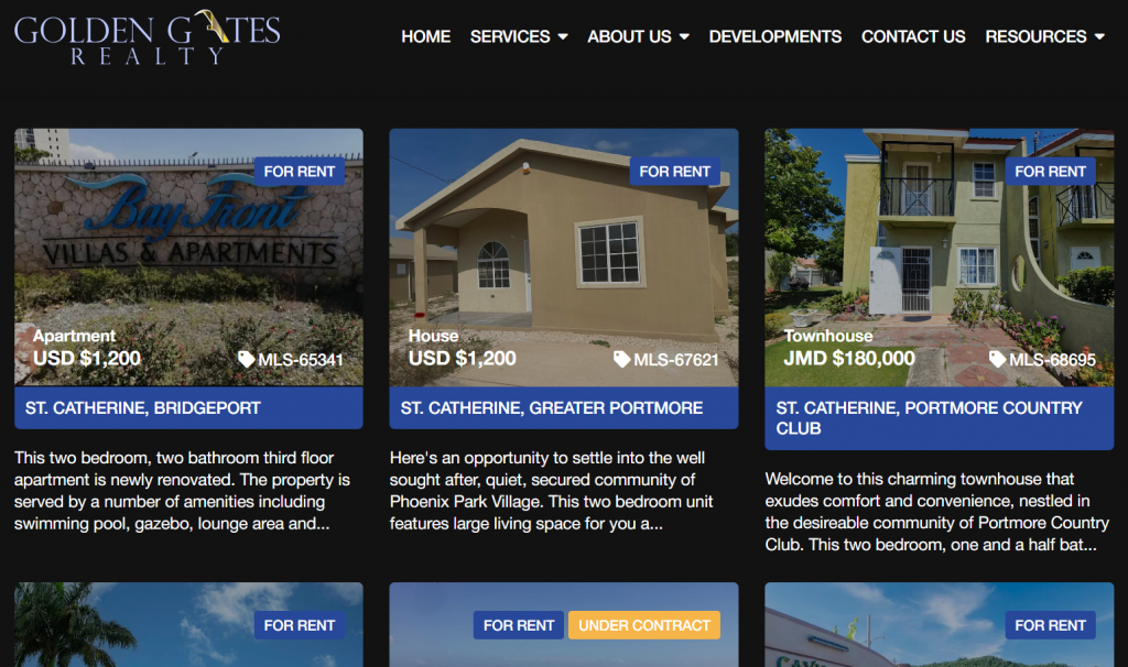 Houses for rent on Golden Gates Realty