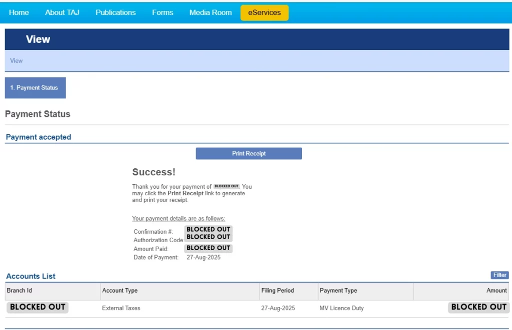 Payment Status
