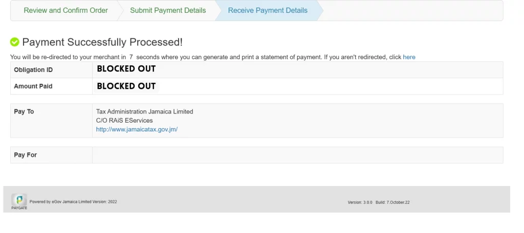 Payment Successfully Processed