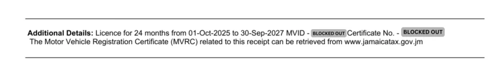 The MVID Number is in the Additional Details Section