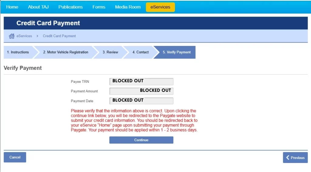 Verify Payment Page
