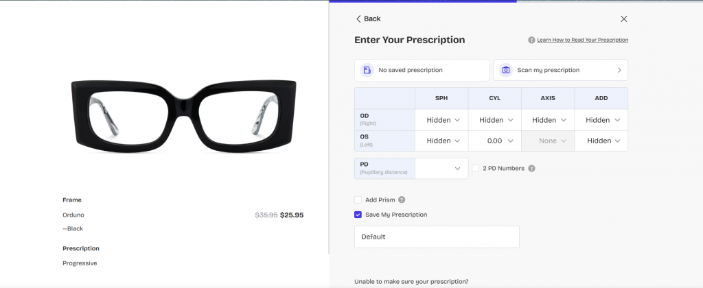 enter your prescription