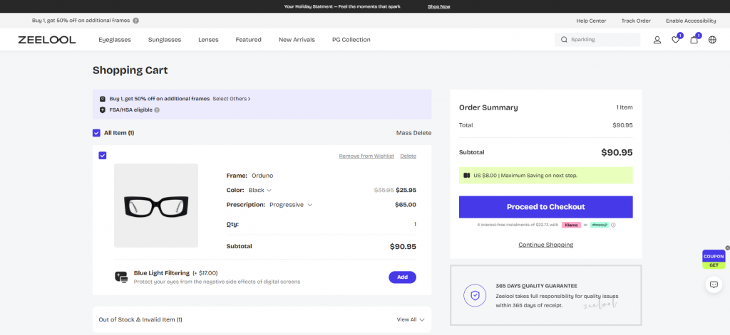 Shopping Cart Checkout