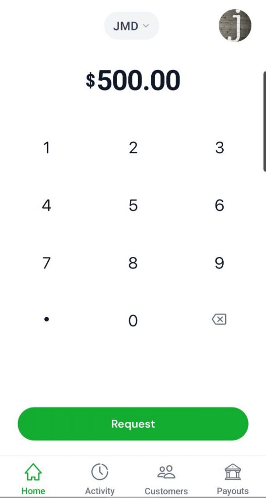 Handy Pay Enter Amount Screen