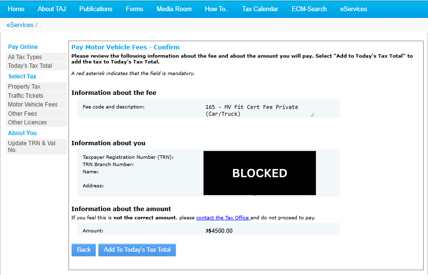Confirm the Information
