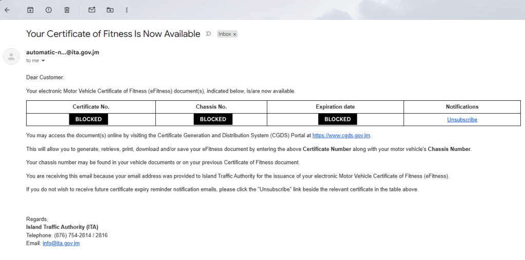 Fitness Now Available Email