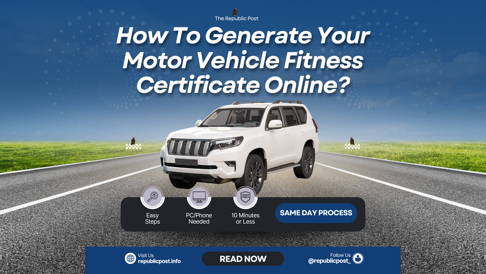How To Generate Your Motor Vehicle Fitness Certificate Online